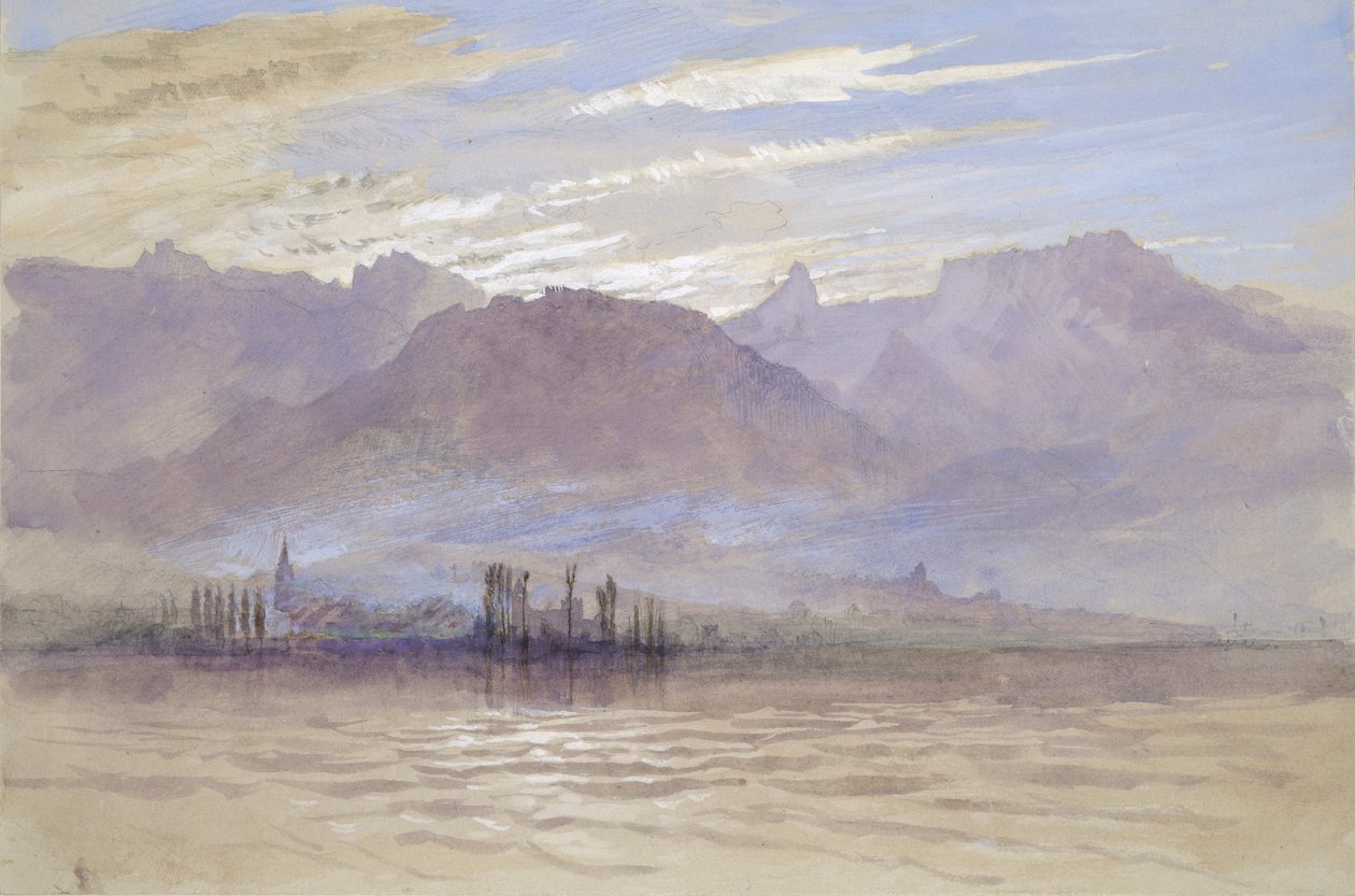 Tavaszi reggel, északkeleti széllel, Veveynél, 1849. május-június vagy 1869. május 1. alkotó: John Ruskin