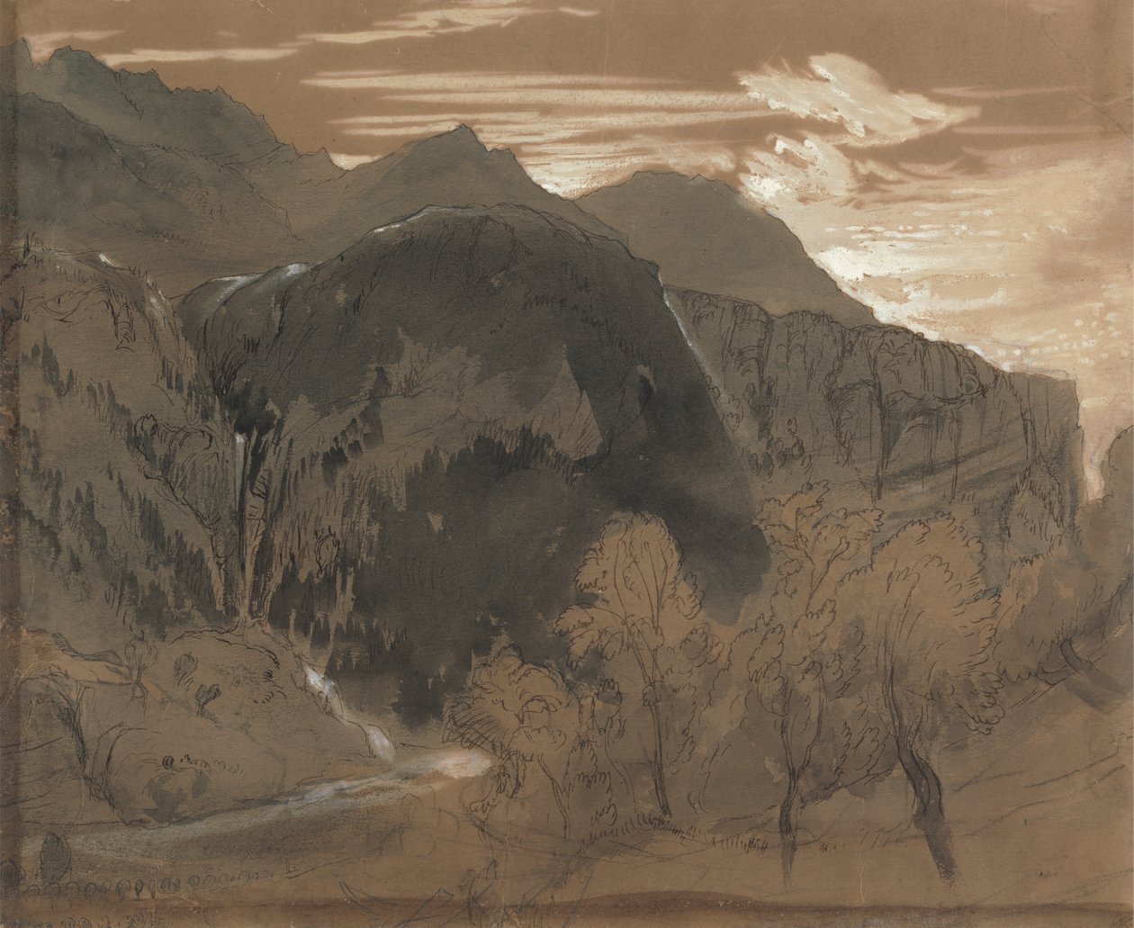 Hegyvidéki táj alkotó: John Ruskin