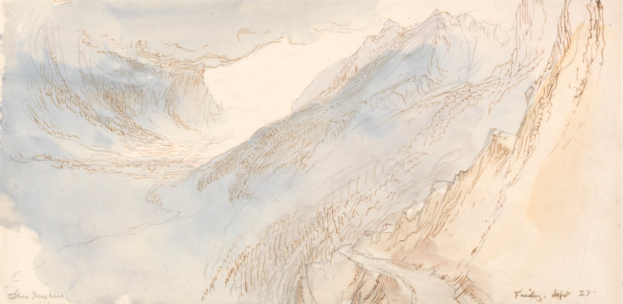 Hegyvidéki táj alkotó: John Ruskin