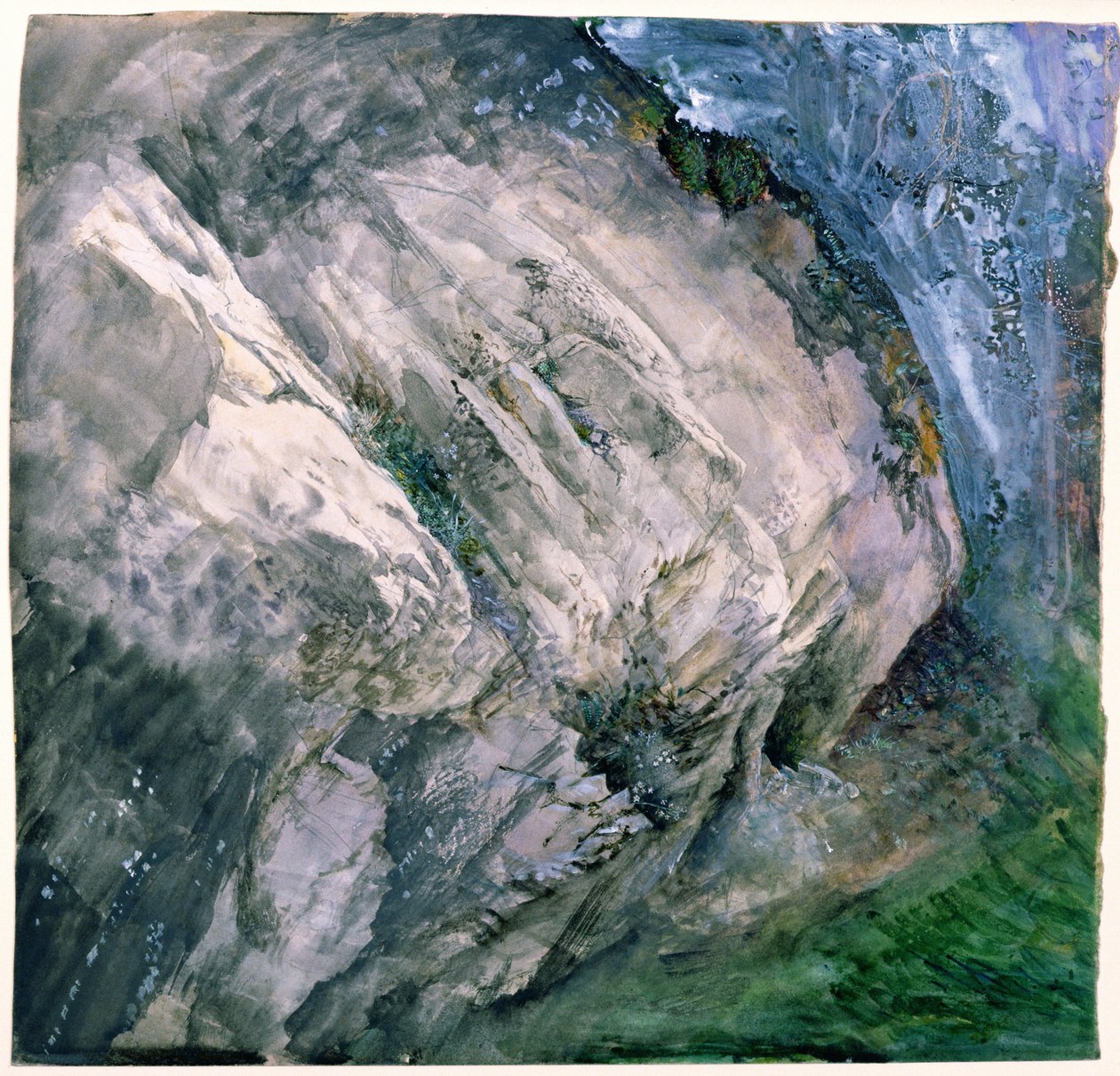 Sziklák és növényzet Chamouniban, 1854 alkotó: John Ruskin