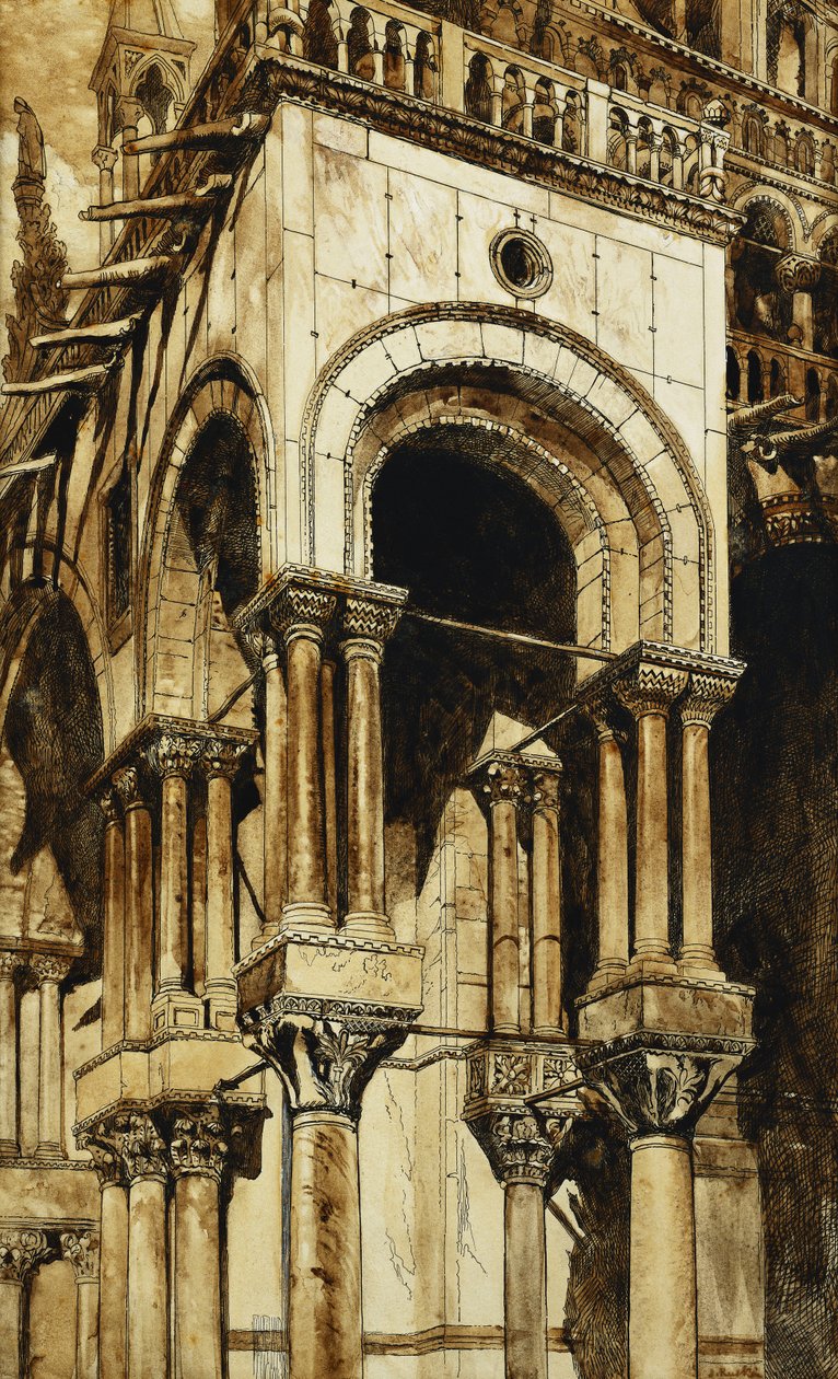 A délnyugati portico of St, alkotó: John Ruskin