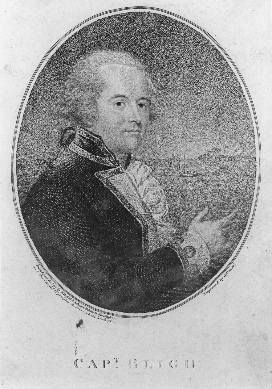 William Bligh kapitány, John Conde metszet (metszet) alkotó: John Russell