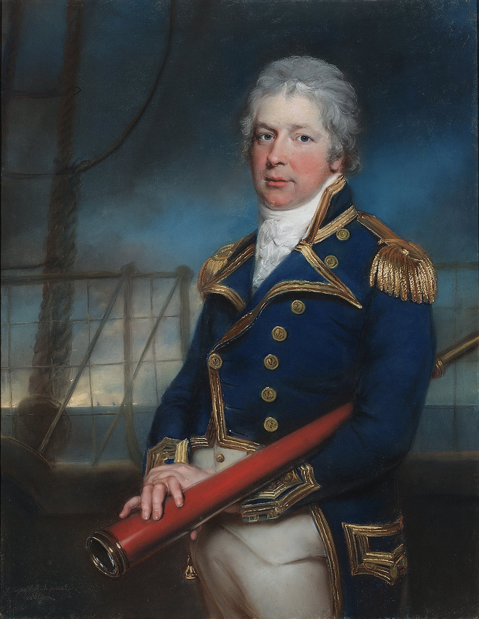 William Pierrepont ellentengernagy portréja (1767-1813) alkotó: John Russell