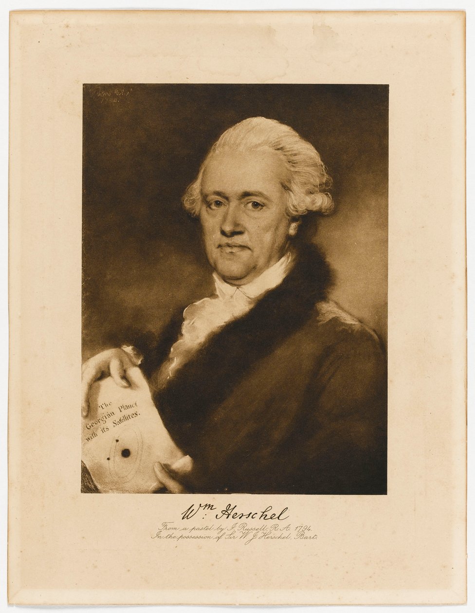 Sir William Herschel (1738-1822) (mélynyomás) alkotó: John Russell