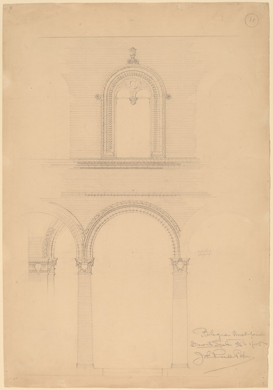 Bolognai téglafal alkotó: John Russell Pope