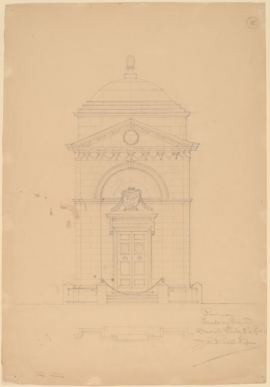 Dante sírja, Ravenna alkotó: John Russell Pope
