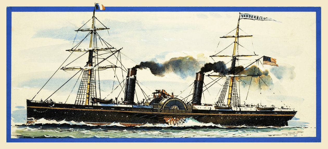 A Vanderbilt amerikai lapátkerekes gőzhajó alkotó: John S. Smith