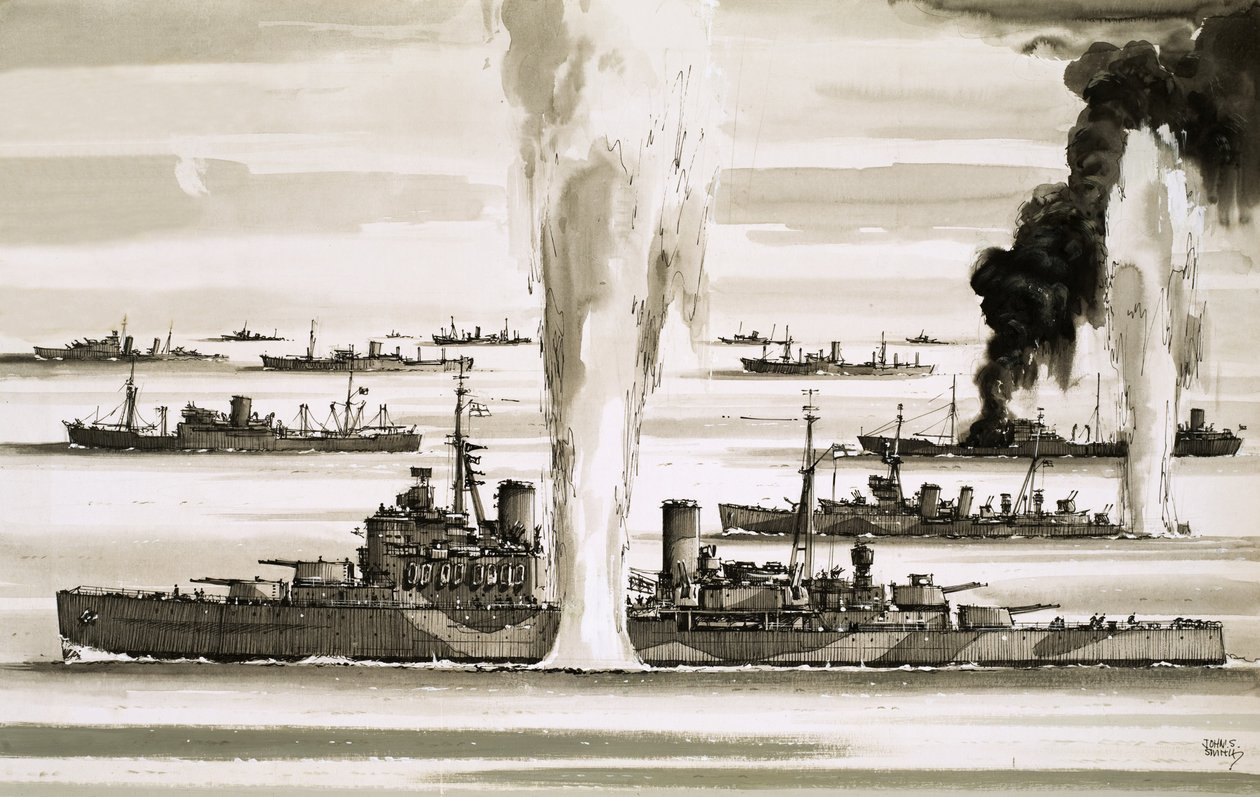 A brit flotta a második világháború alatt Máltára hajózik alkotó: John S. Smith