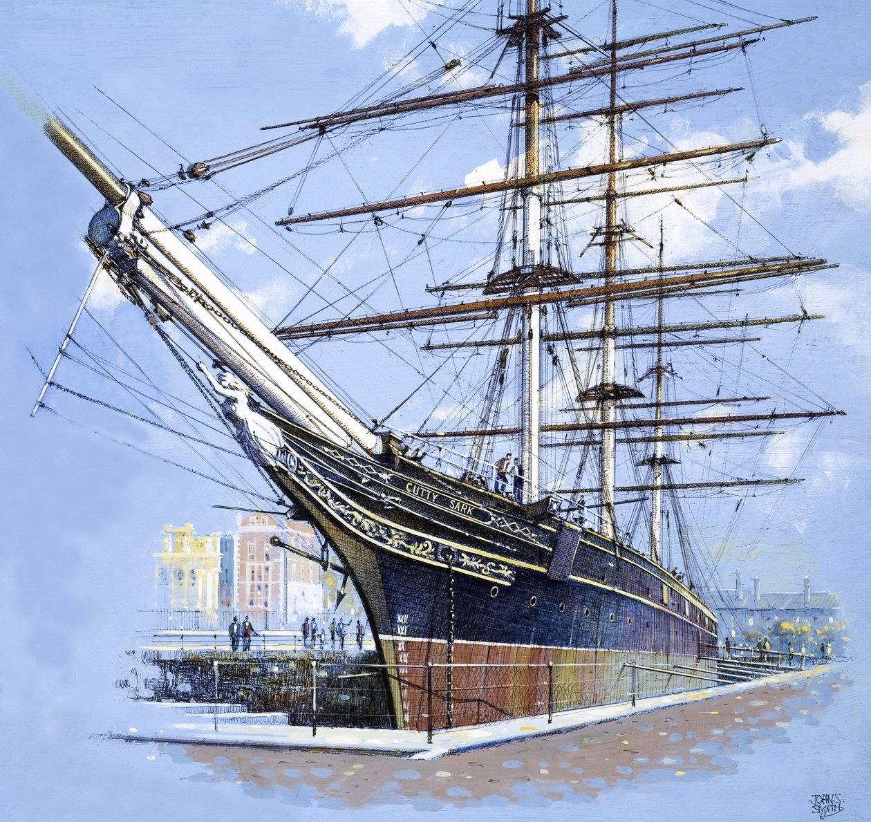 A Cutty Sark teaklipper alkotó: John S. Smith