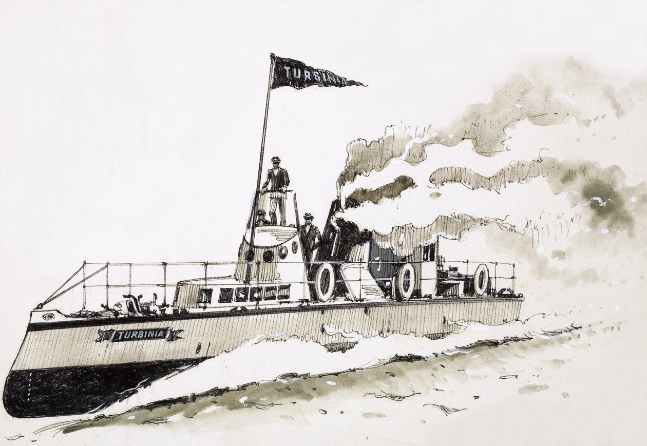 Turbinia, gőzüzemű hajó alkotó: John S. Smith