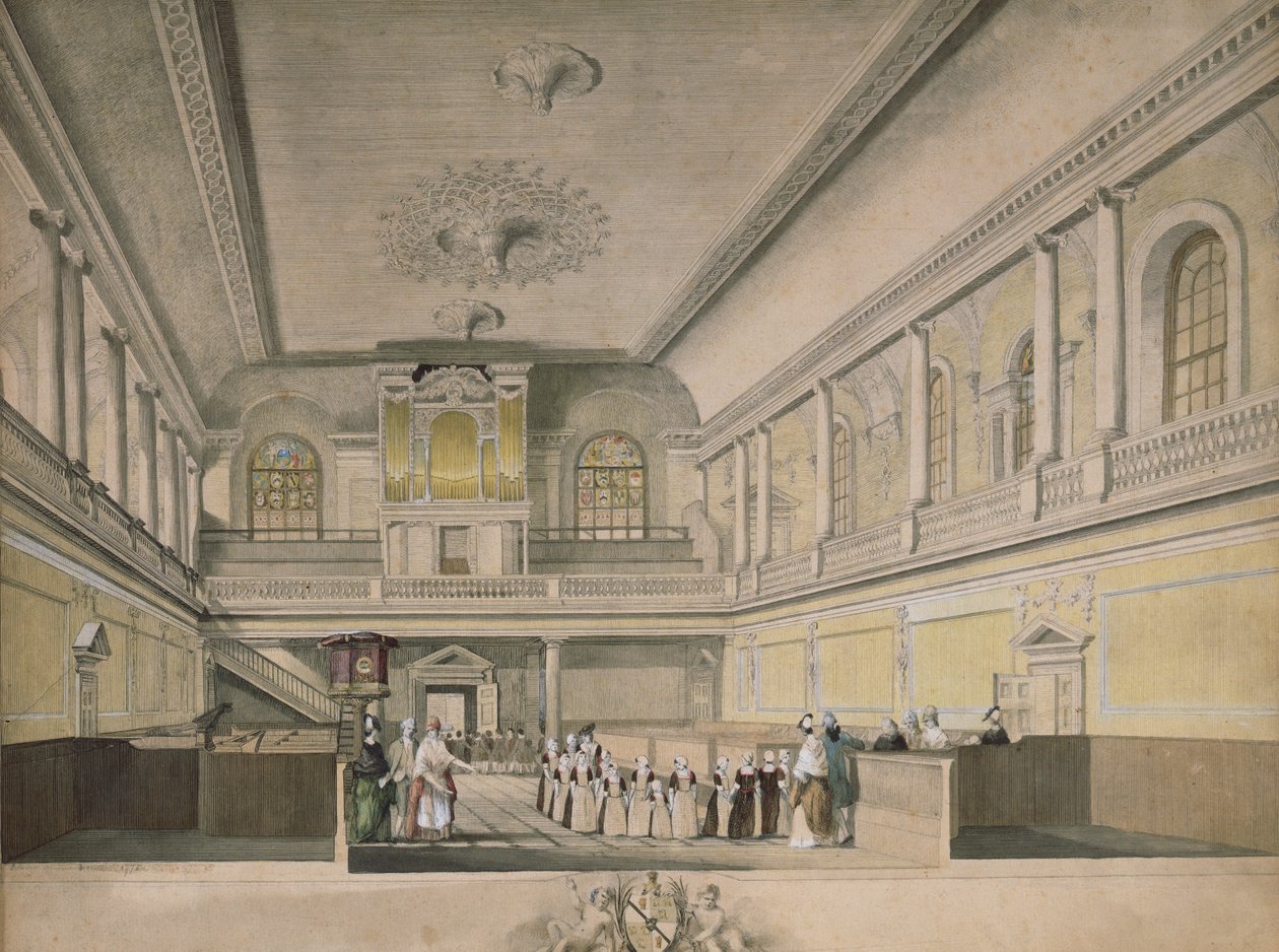 A Foundling Kórház kápolna nyugatra néz, 1773 alkotó: John Sanders