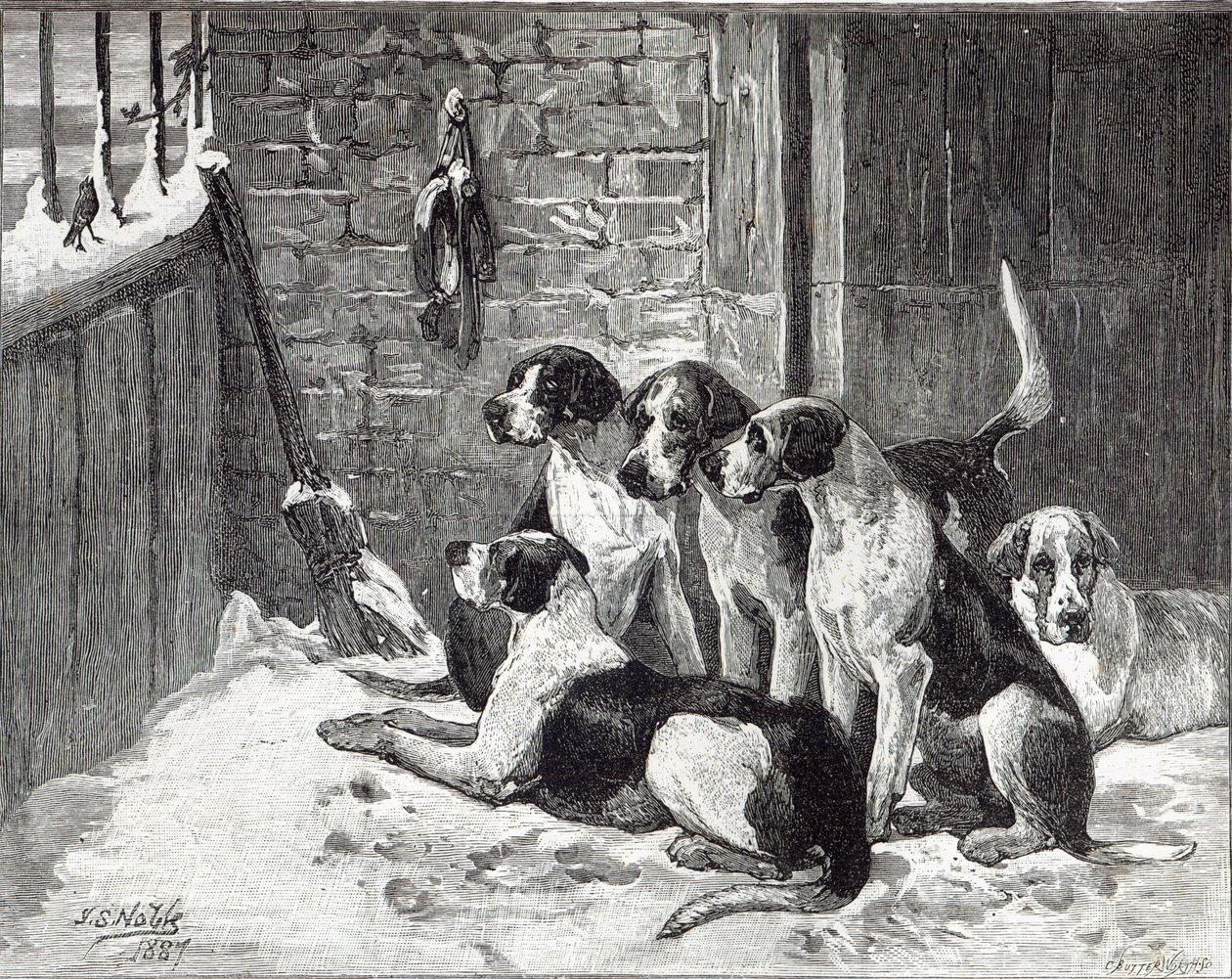 Karácsonyi ének, a „Leisure Hour”-ból, 1888 alkotó: John Sargent Noble