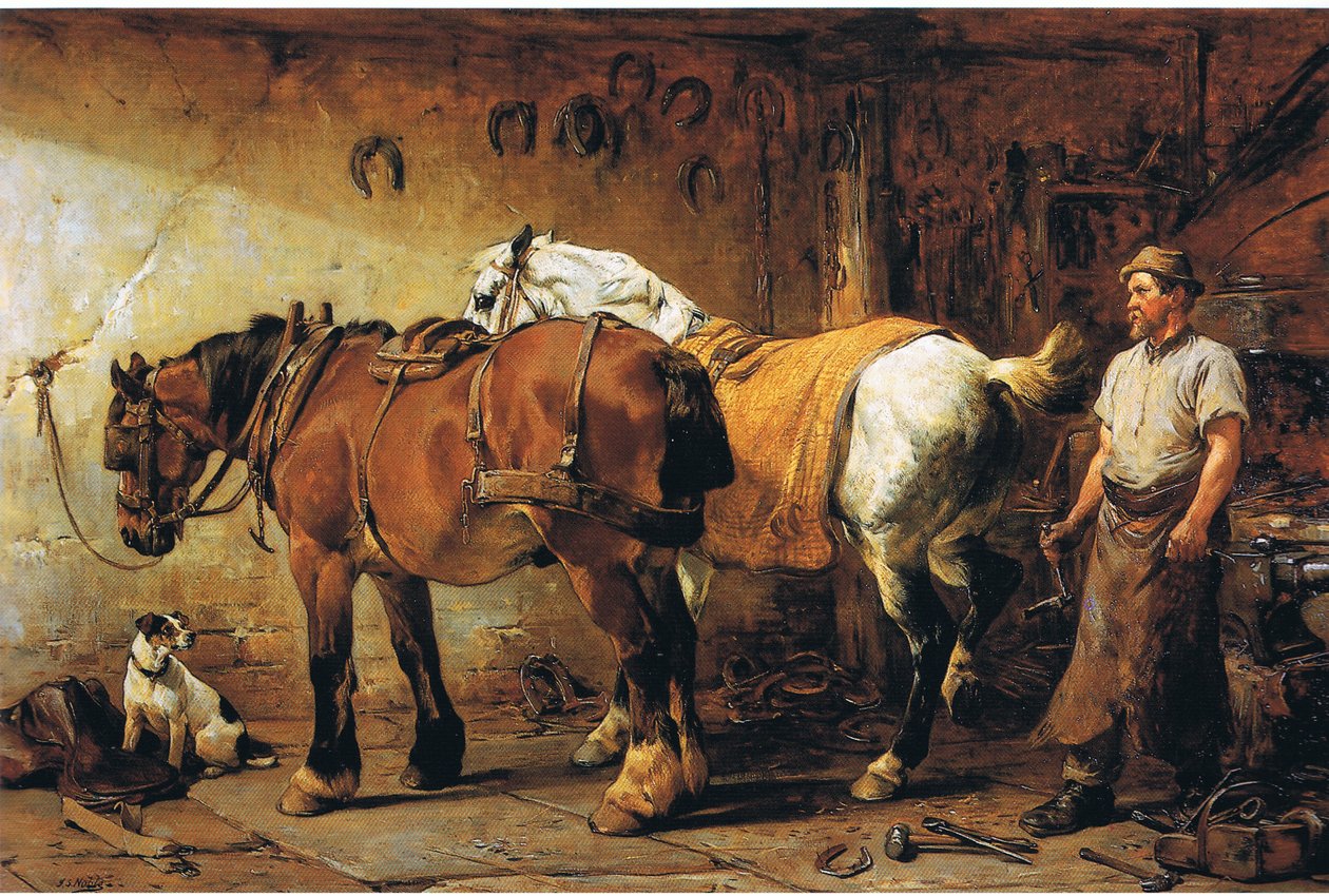 A kovácsnál alkotó: John Sargent Noble