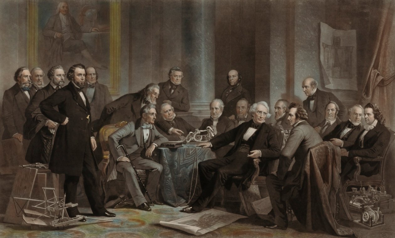 A haladás és a találmányok emberei (At Cooper Union, 1857) alkotó: John Sartain