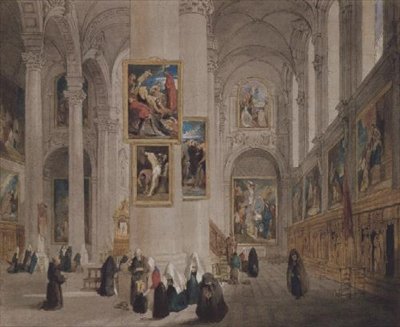 St. Rombaut Malines templomának belseje alkotó: John Scarlett Davis