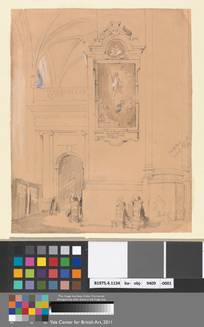 Van Balen sírja, Antwerpen, 1832. szeptember 7 alkotó: John Scarlett Davis
