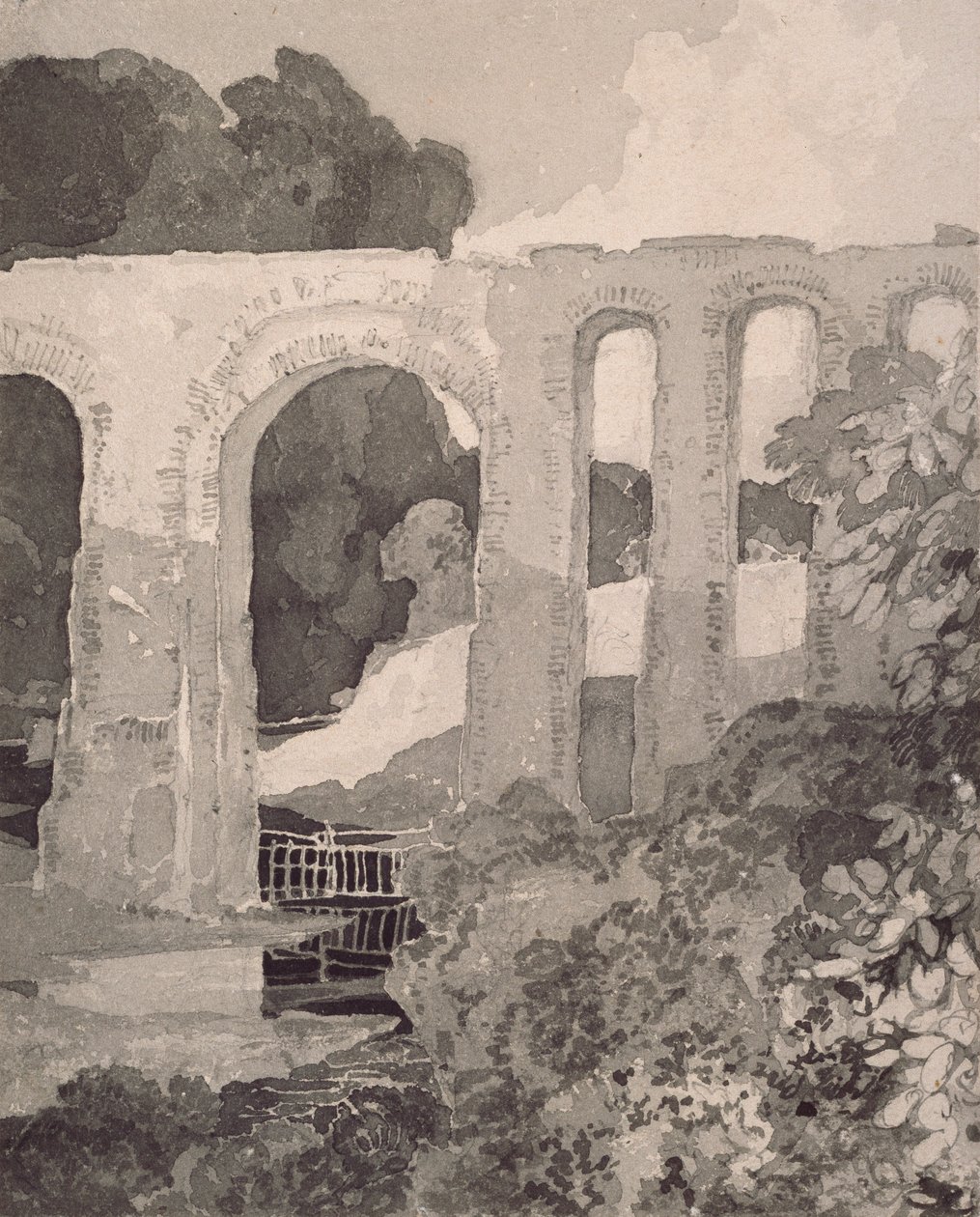 Telford vízvezetéke, 1800-as évek. Művészek: John Sell Cotman, Thomas Telford. alkotó: John Sell Cotman, Thomas Telford