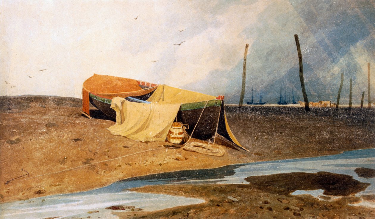 Egy csónak a tengerparton alkotó: John Sell Cotman