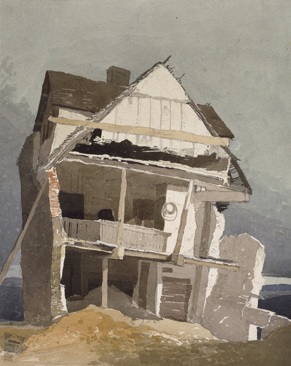 Egy romos ház, 19. század alkotó: John Sell Cotman