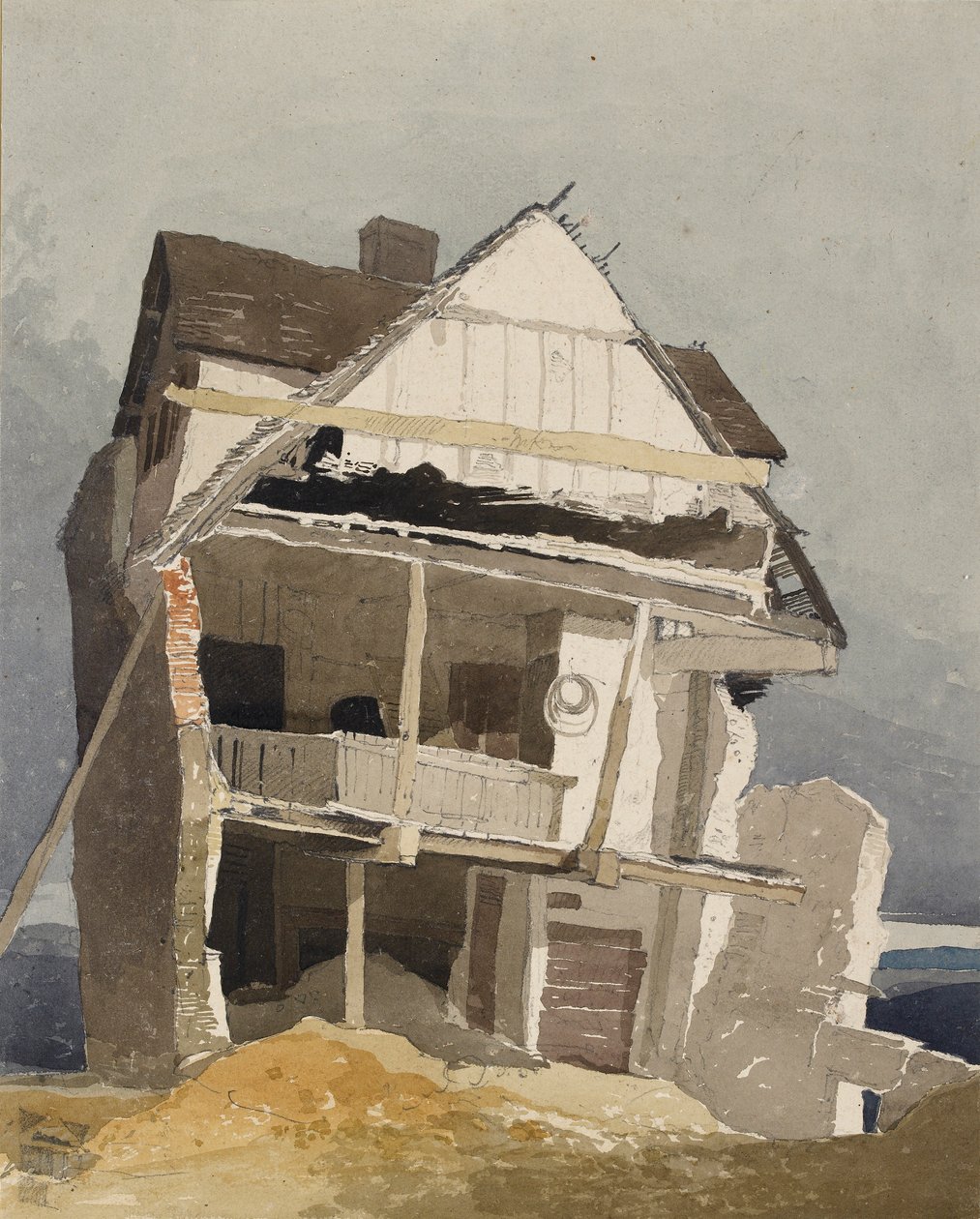 Egy romos ház, 1800-1840 alkotó: John Sell Cotman