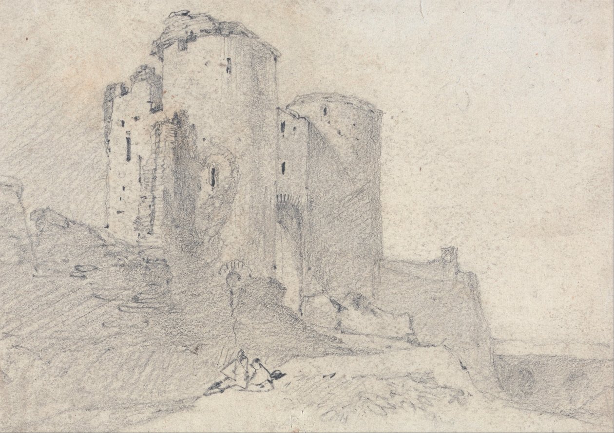 Beeston Castle, Cheshire: Beestest Beestest: A kastély bejárata alkotó: John Sell Cotman