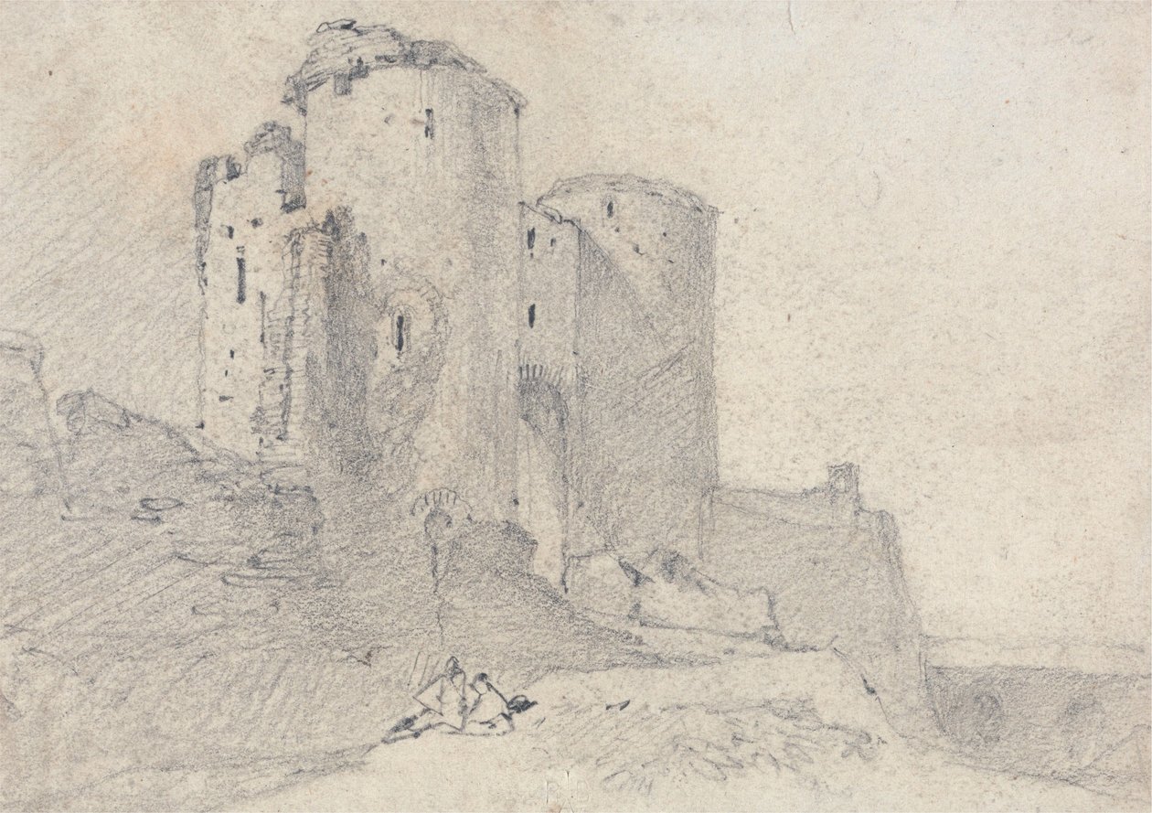 Beeston kastélya, Cheshire: a kastély bejárata alkotó: John Sell Cotman