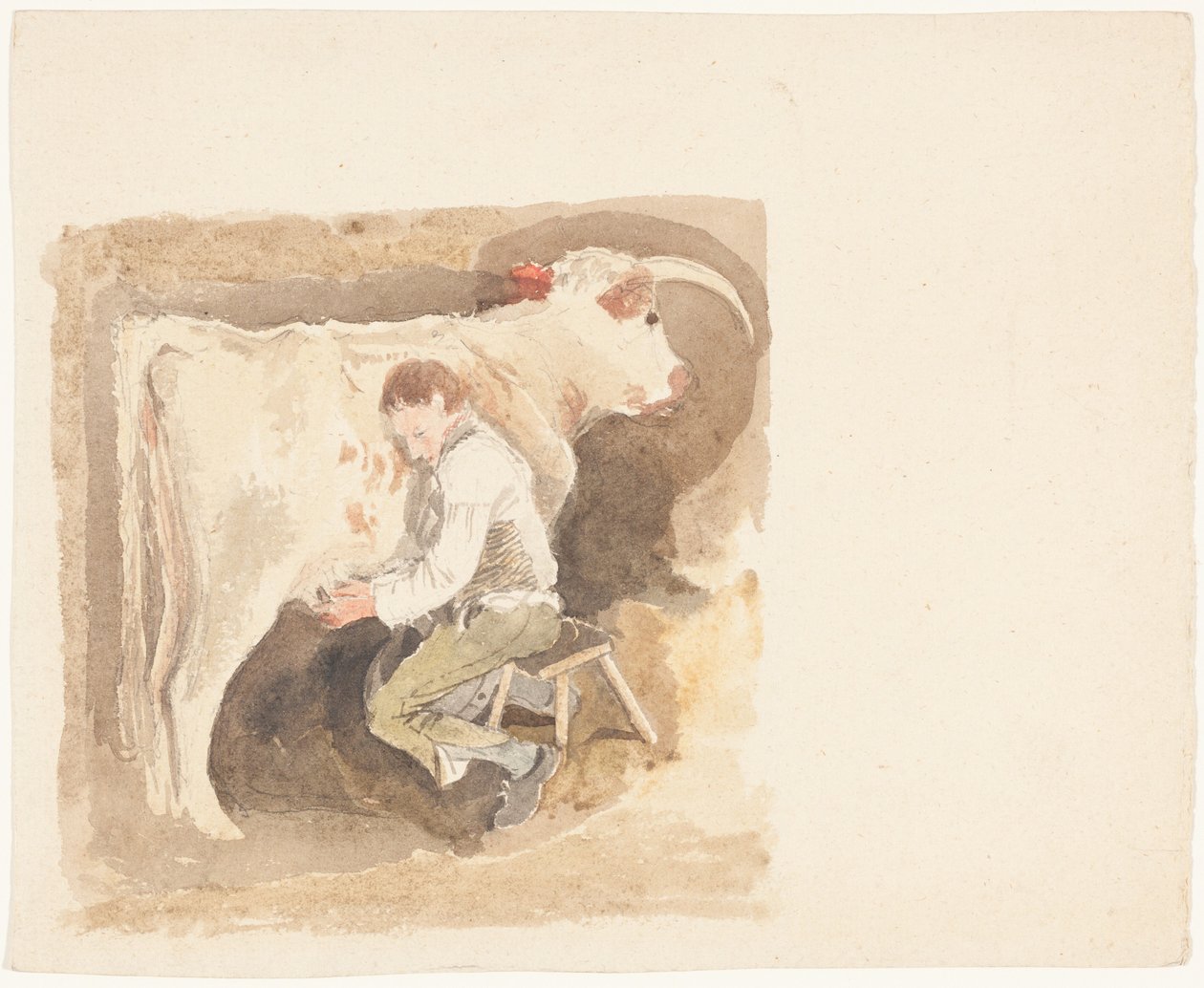 Fiú tehenet fej alkotó: John Sell Cotman