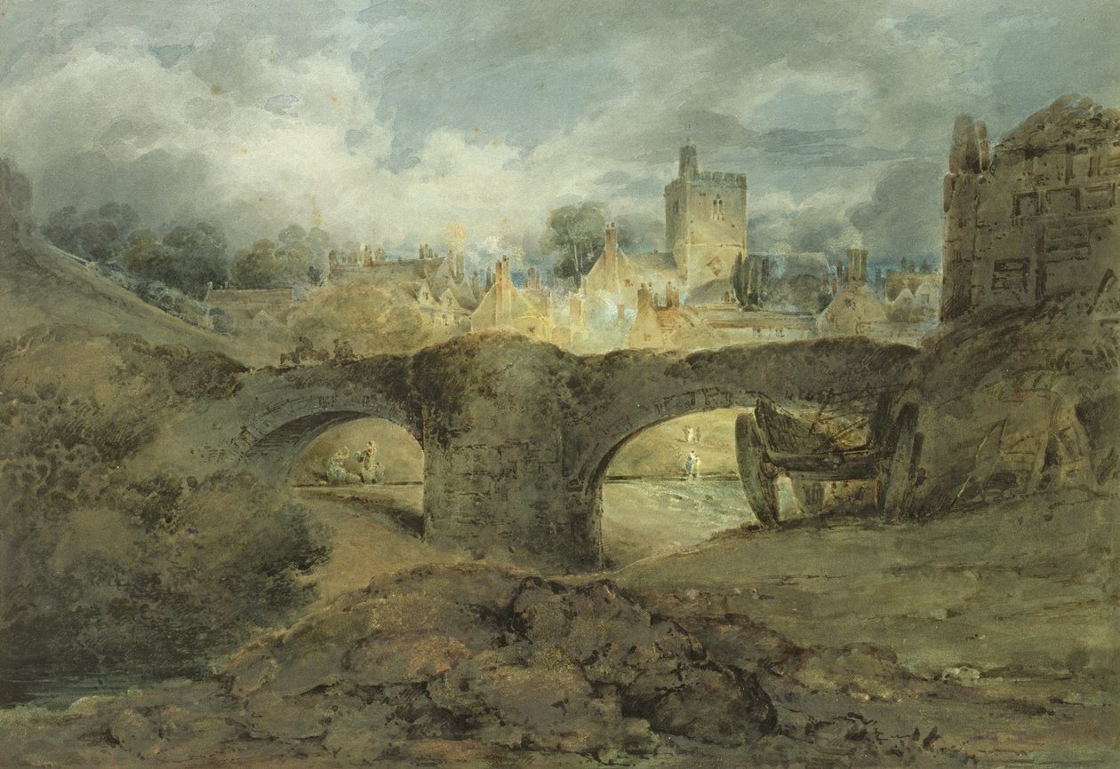 Brecknock, 1801 körül (wc gumiarábikummal papíron) alkotó: John Sell Cotman