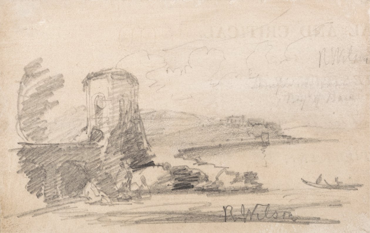 Híd és torony, Richard Wilson nyomán alkotó: John Sell Cotman