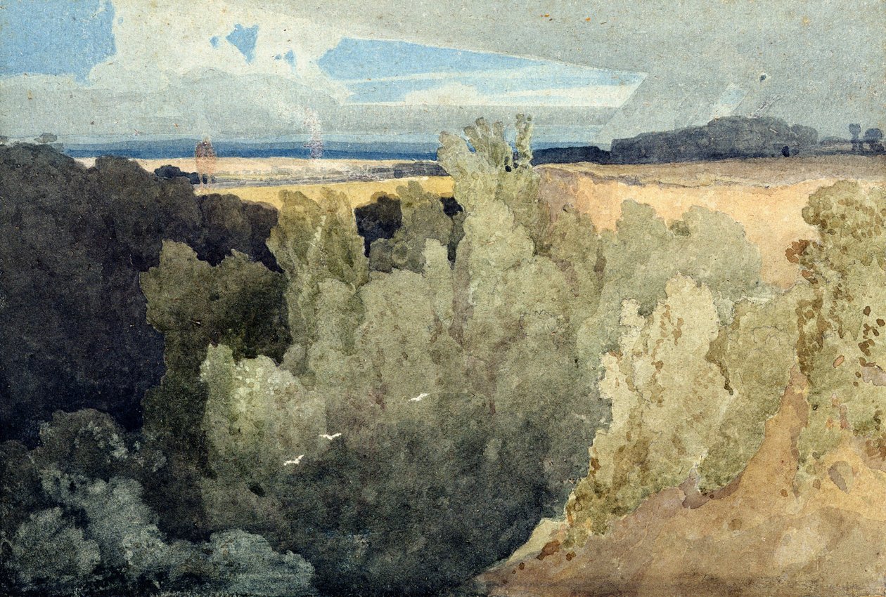 Brignall Banks a Grétán (ceruza és akvarell) alkotó: John Sell Cotman