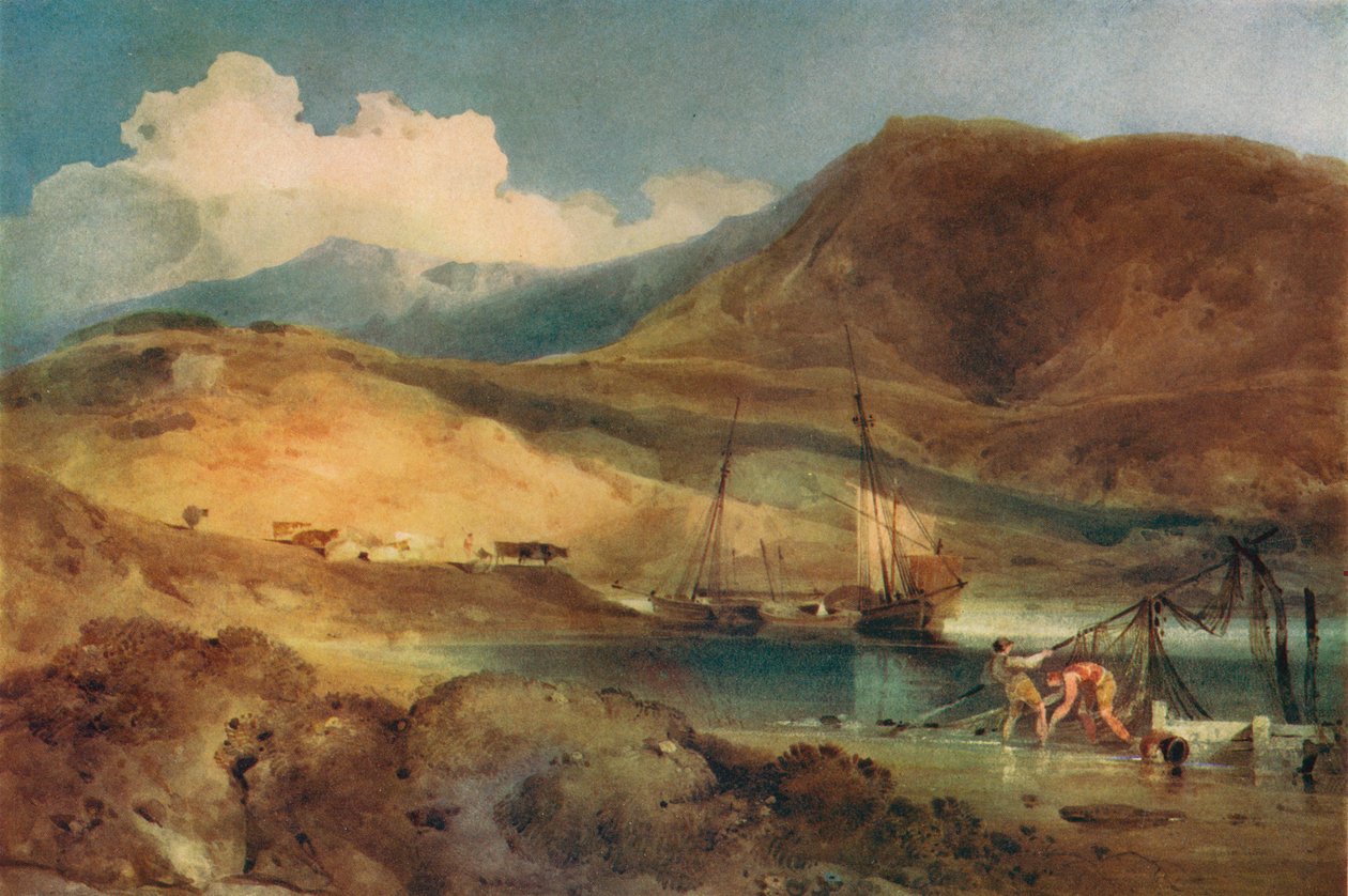 Cader Idris, Barmouth Sandsből, XIX. század alkotó: John Sell Cotman