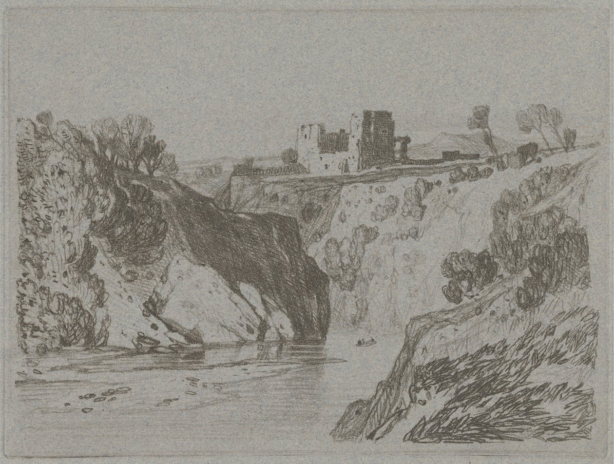 Kastély a sziklás szurdok felett alkotó: John Sell Cotman
