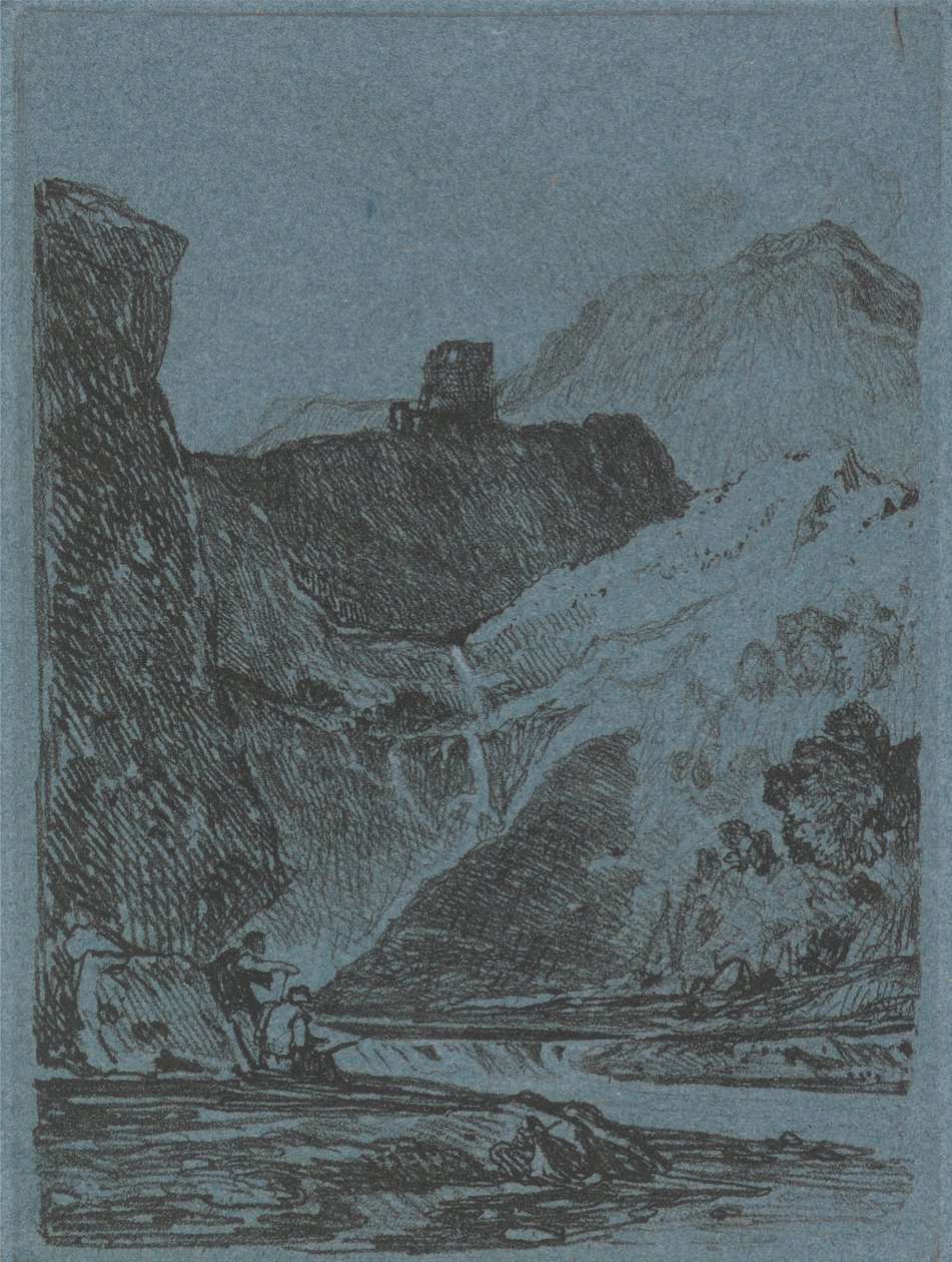 Vár a vízesés felett alkotó: John Sell Cotman
