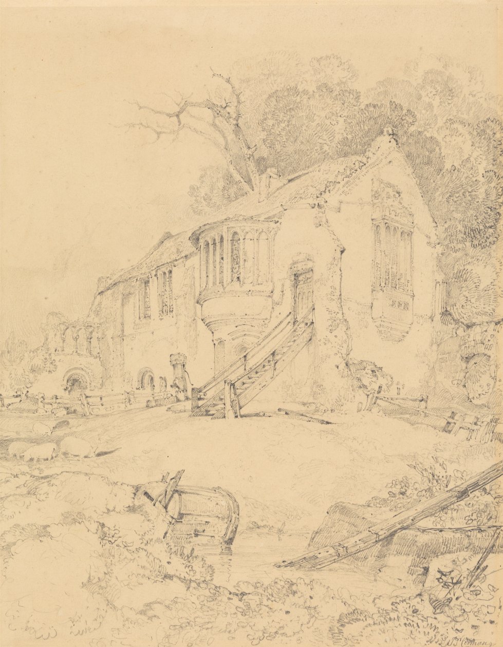 Castle Acre Priory, Norfolk alkotó: John Sell Cotman