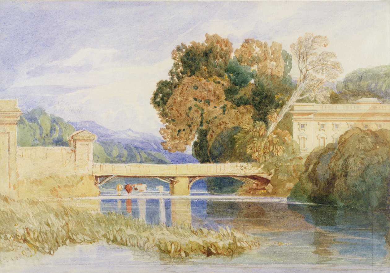 Chateau Navarre, Evreux közelében, Normandia (akvarell grafit felett, papíron) alkotó: John Sell Cotman