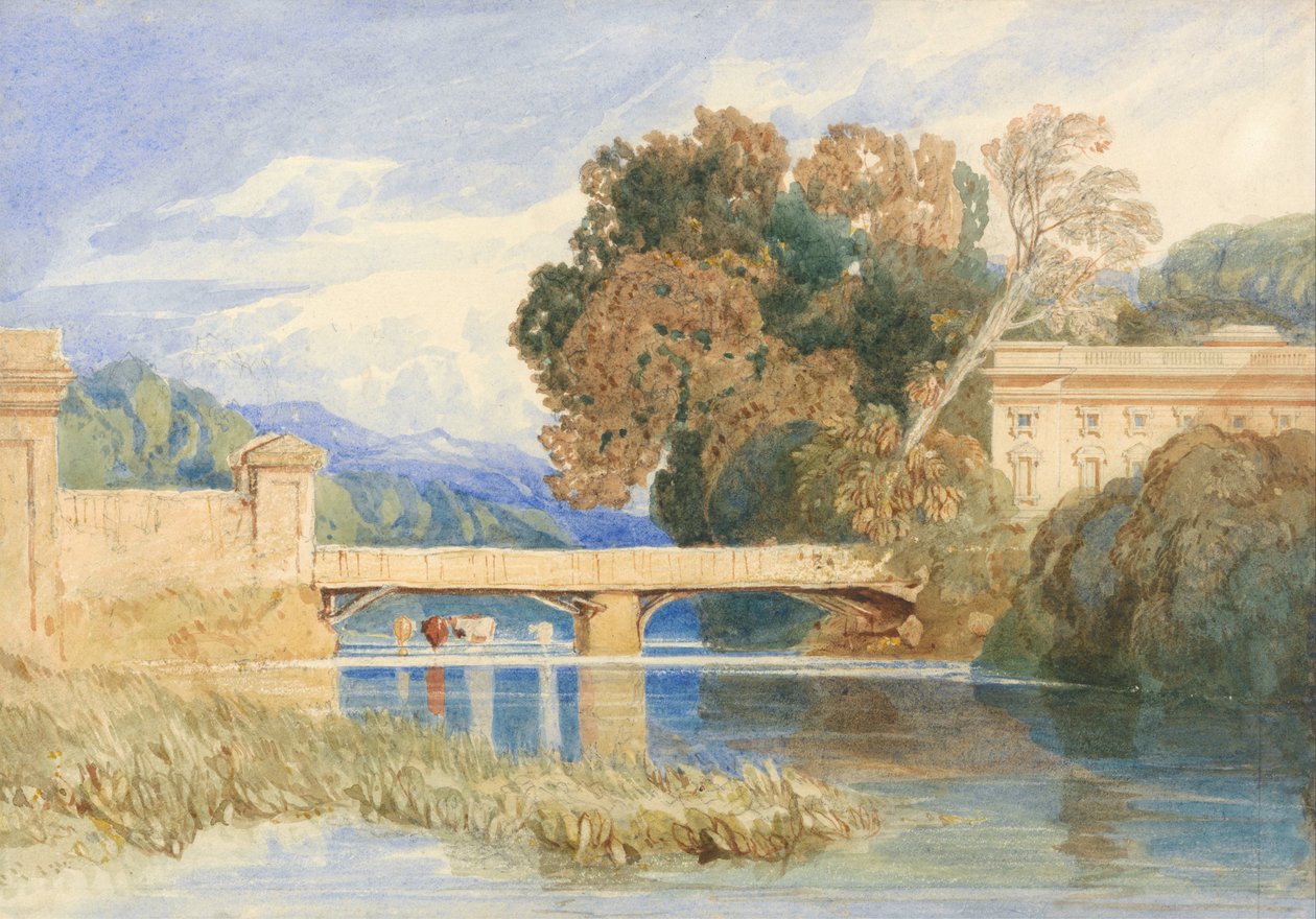 Chateau Navarre, Evreux közelében, Normandia alkotó: John Sell Cotman