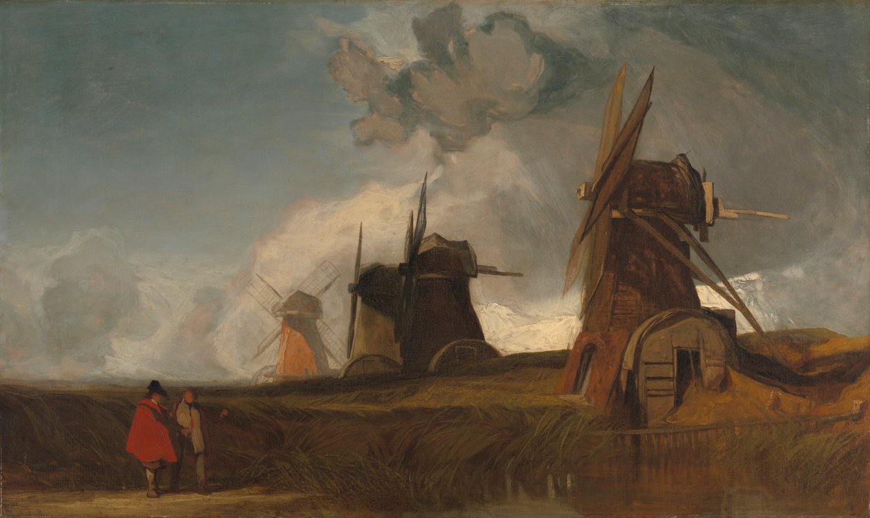 Vízelvezető malmok a Fensben, Croyland, Lincolnshire alkotó: John Sell Cotman