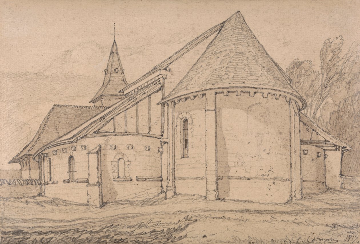 East End of the Abbey Church of St. Paul Rouen, Normandia alkotó: John Sell Cotman