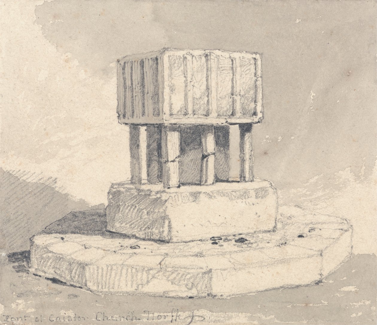 Betűtípus a norfolki Caister templomban alkotó: John Sell Cotman
