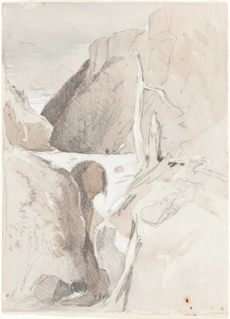 Szurdok fatönkökkel alkotó: John Sell Cotman