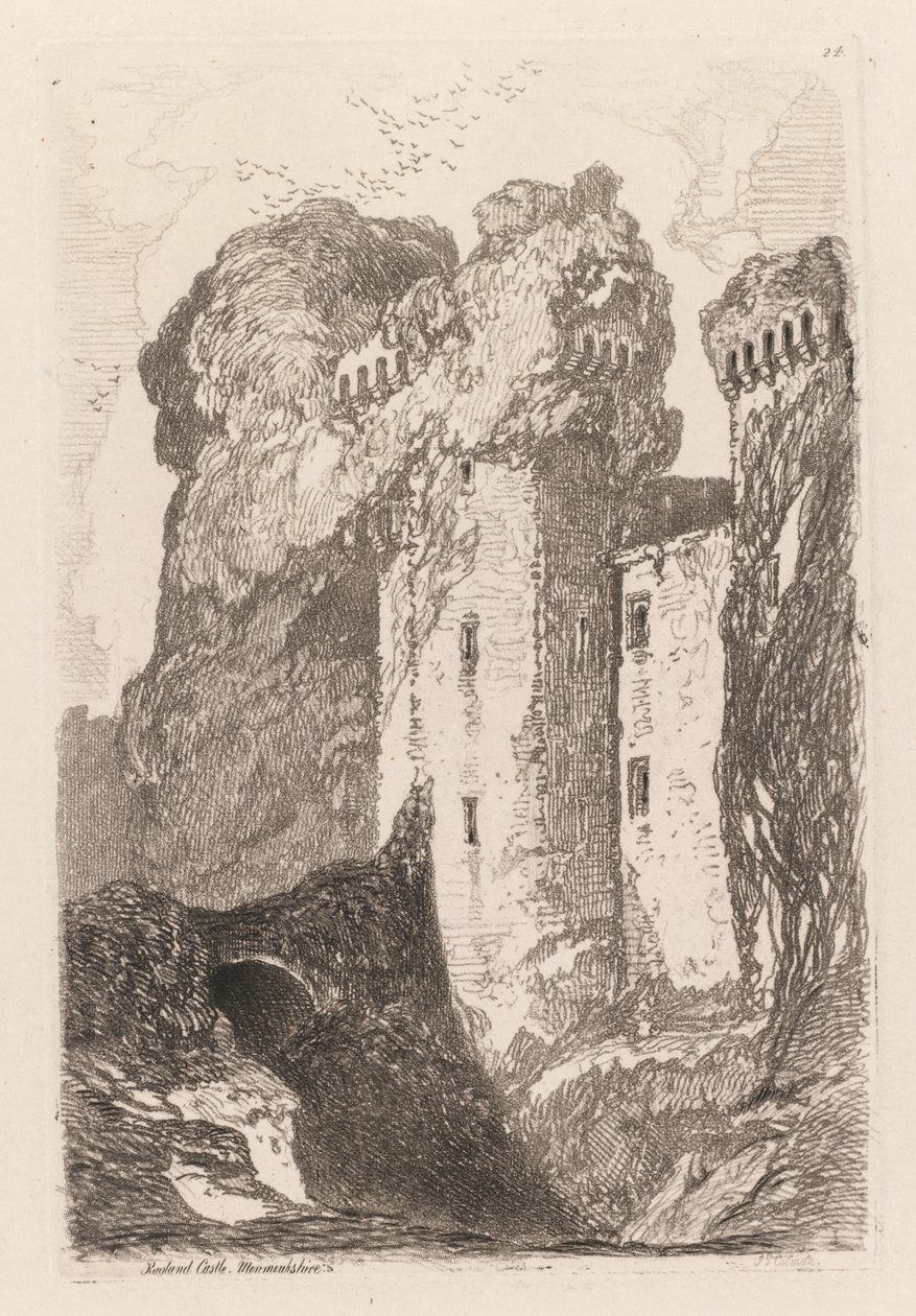Liber Studiorum: Raglan kastély, Monmouthshire alkotó: John Sell Cotman