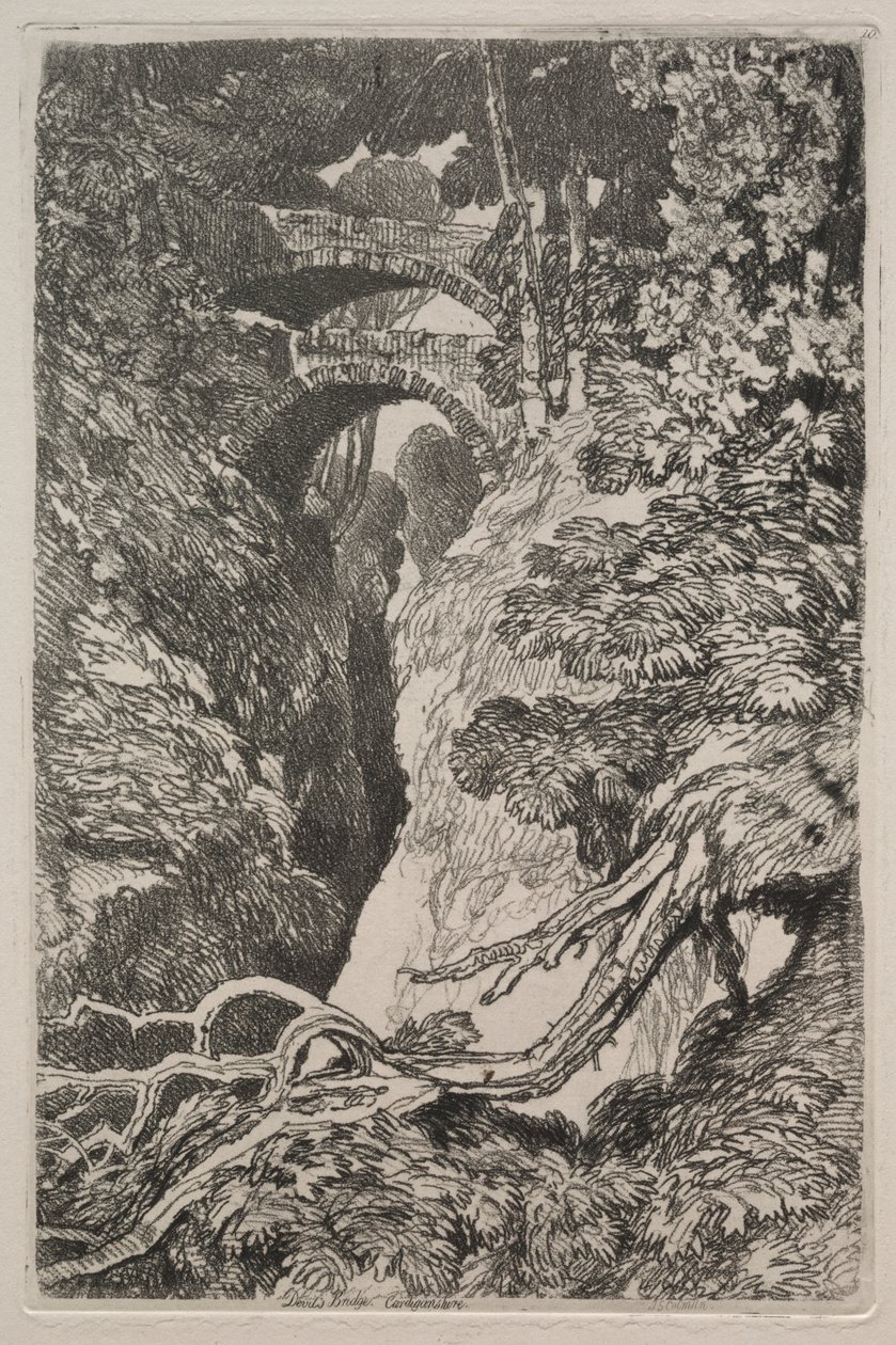 Liber Studiorum: Ördöghíd, Cardiganshire alkotó: John Sell Cotman
