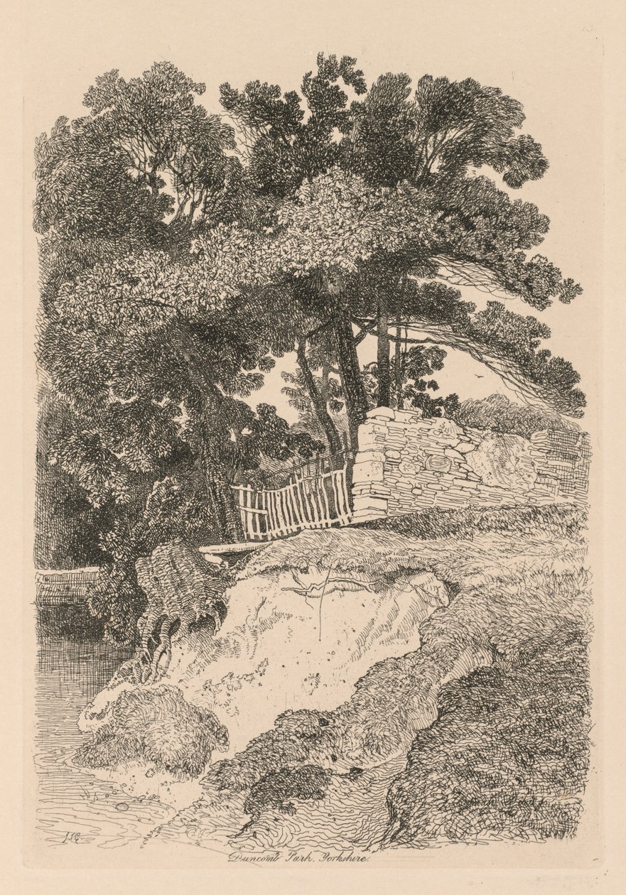 Liber Studiorum: Plate 13, Duncomb Park, Yorkshire: No. 5, 1838. alkotó: John Sell Cotman