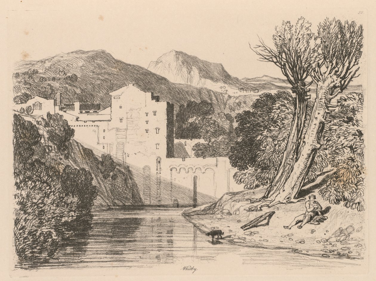 Liber Studiorum: Plate 22, Whitby, 1838 alkotó: John Sell Cotman