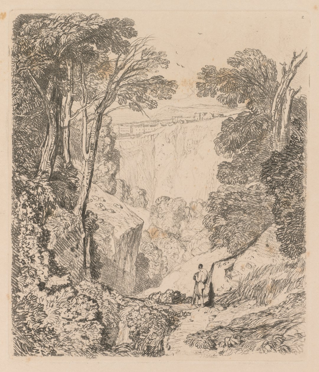 Liber Studiorum: 2. tábla, kilátás Cliftonra alkotó: John Sell Cotman
