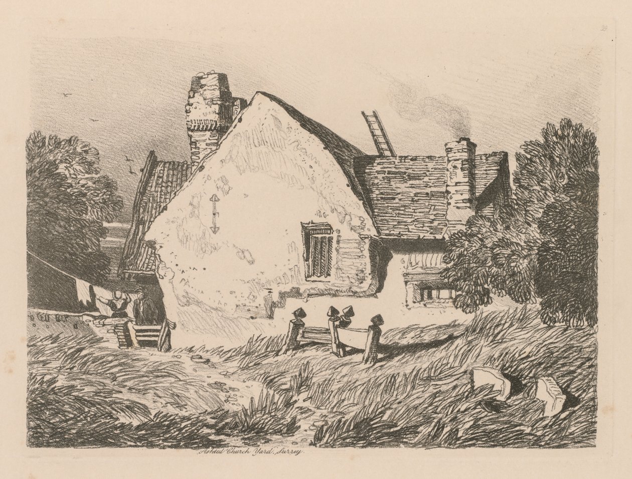 Liber Studiorum: Plate 39, View at Ashdted, Surrey alkotó: John Sell Cotman
