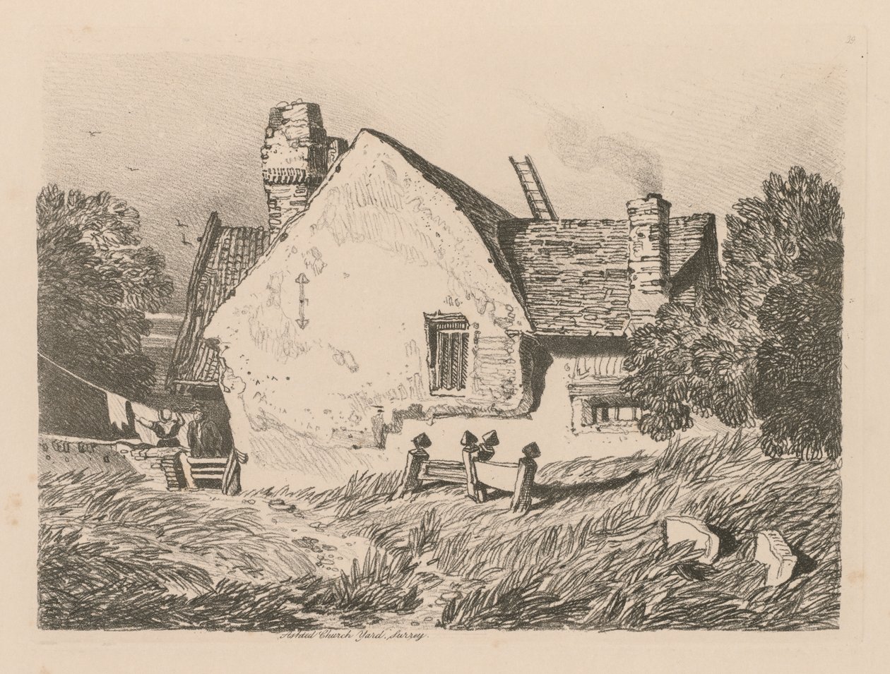Liber Studiorum: Plate 39, View at Ashdted, Surrey, 1838 alkotó: John Sell Cotman