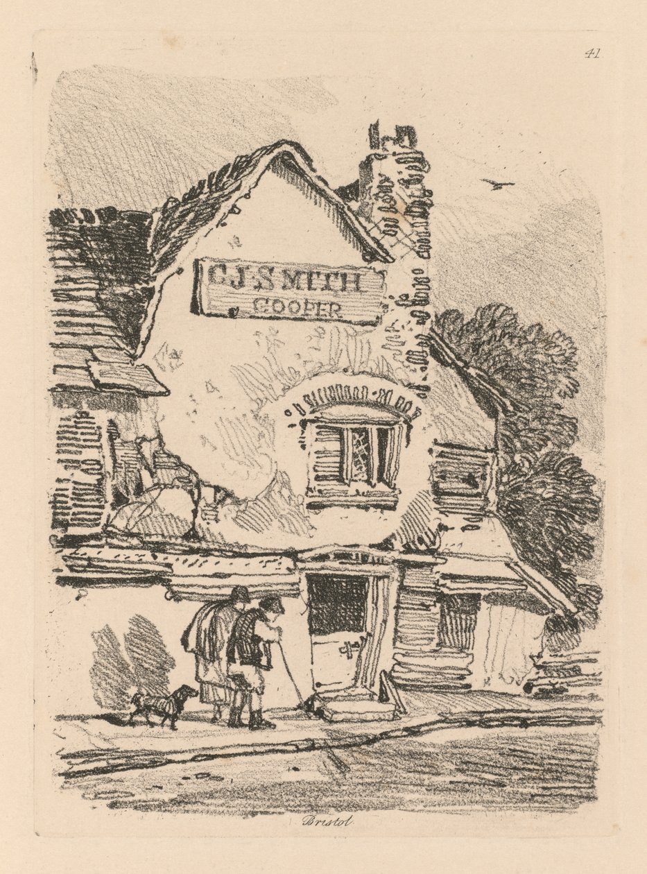 Tanulmányok könyve: 41. tábla, Bristol-i ház alkotó: John Sell Cotman
