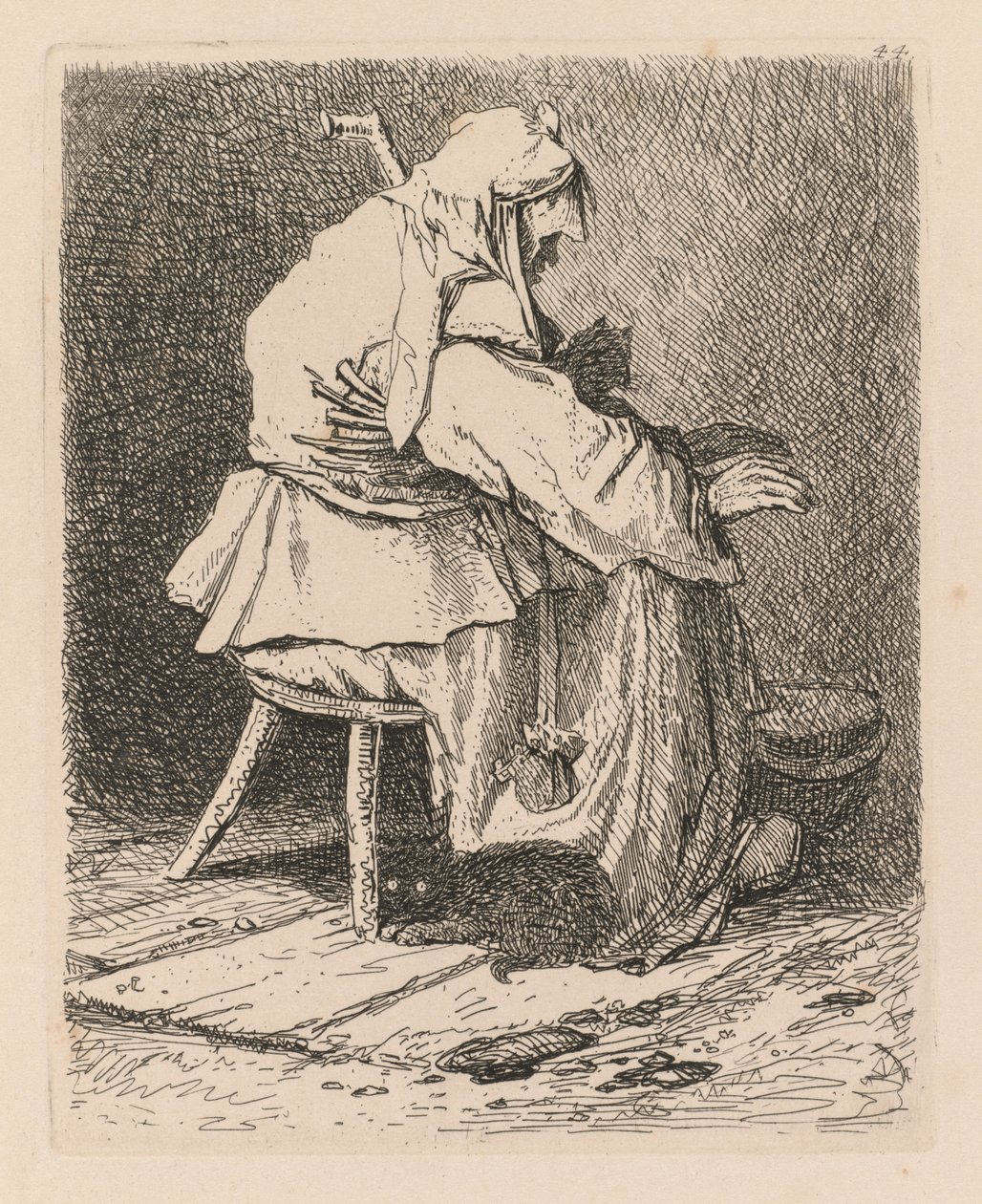 Liber Studiorum: 44. tábla, Rembrandt utáni vázlat alkotó: John Sell Cotman