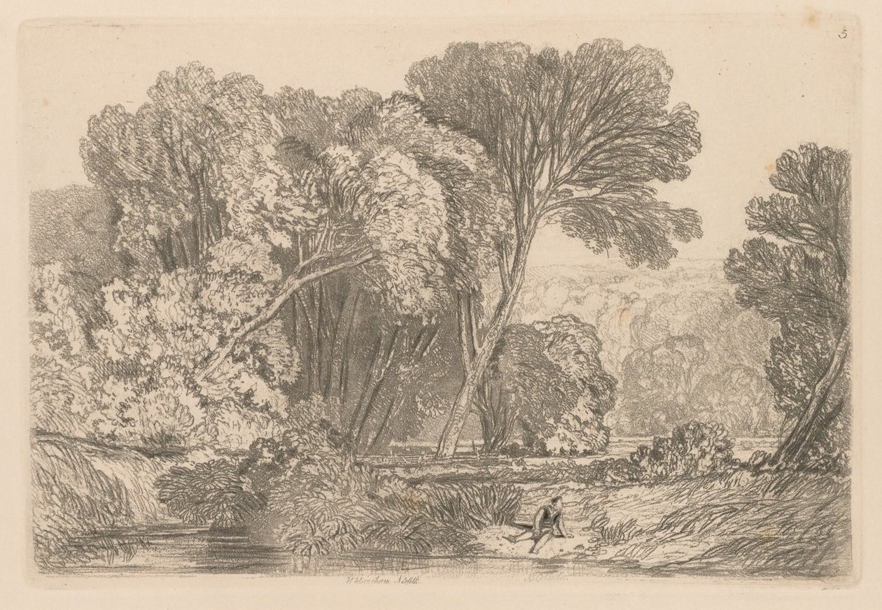 Tanulmányok könyve: Plate 5, Walsingham, Norfolk alkotó: John Sell Cotman